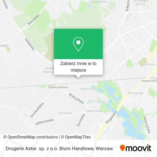 Mapa Drogerie Aster. sp. z o.o. Biuro Handlowe