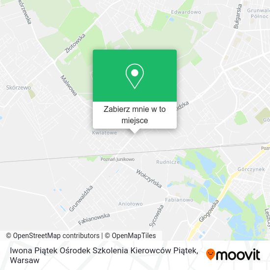 Mapa Iwona Piątek Ośrodek Szkolenia Kierowców Piątek