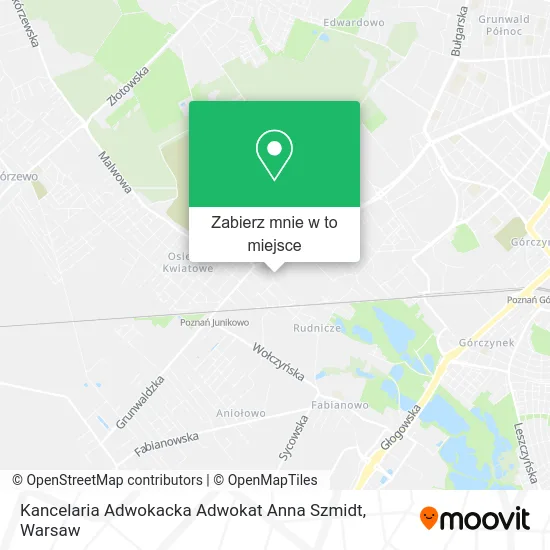 Mapa Kancelaria Adwokacka Adwokat Anna Szmidt