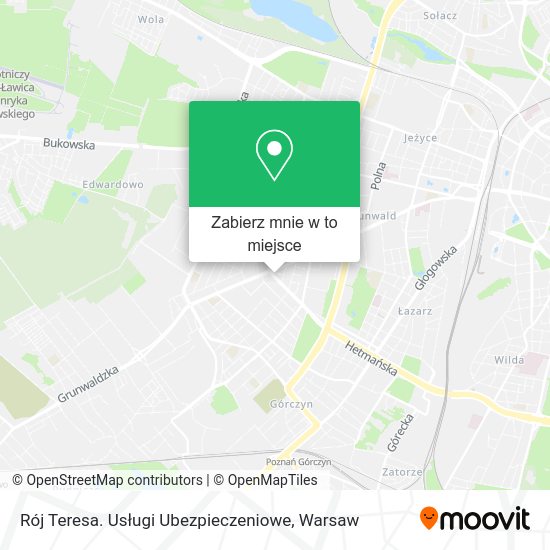 Mapa Rój Teresa. Usługi Ubezpieczeniowe