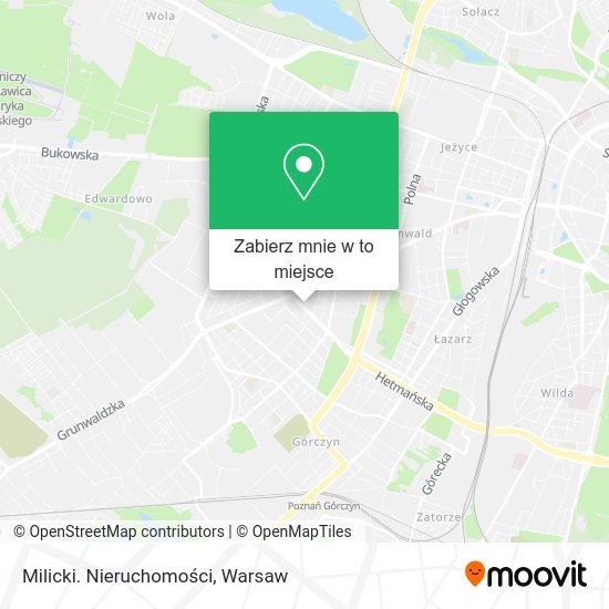 Mapa Milicki. Nieruchomości