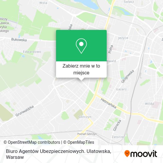 Mapa Biuro Agentów Ubezpieczeniowych. Ulatowska