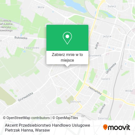 Mapa Akcent Przedsiebiorstwo Handlowo Uslugowe Pietrzak Hanna