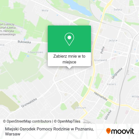 Mapa Miejski Osrodek Pomocy Rodzinie w Poznaniu