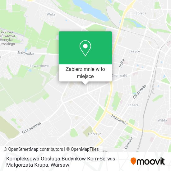 Mapa Kompleksowa Obsługa Budynków Kom-Serwis Małgorzata Krupa