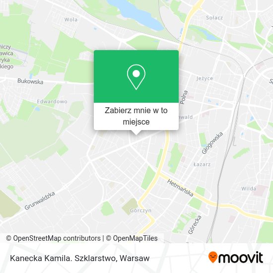 Mapa Kanecka Kamila. Szklarstwo