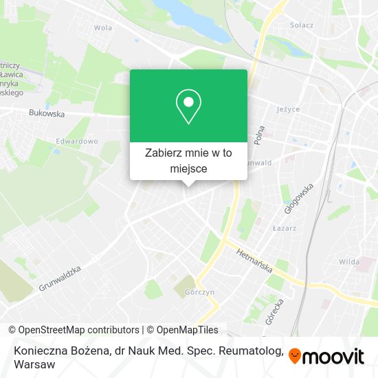 Mapa Konieczna Bożena, dr Nauk Med. Spec. Reumatolog