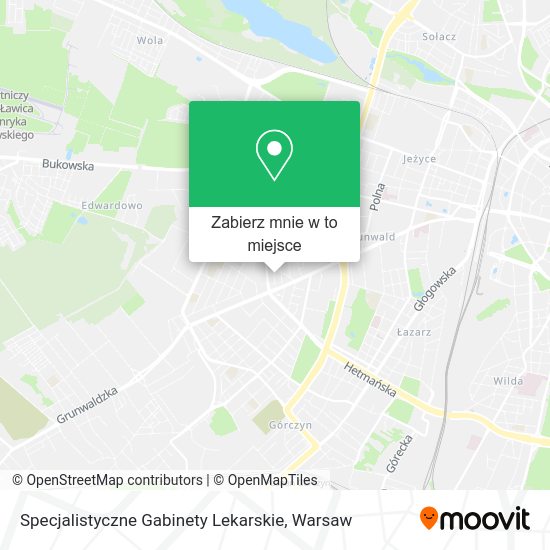 Mapa Specjalistyczne Gabinety Lekarskie