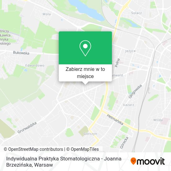 Mapa Indywidualna Praktyka Stomatologiczna - Joanna Brzezińska