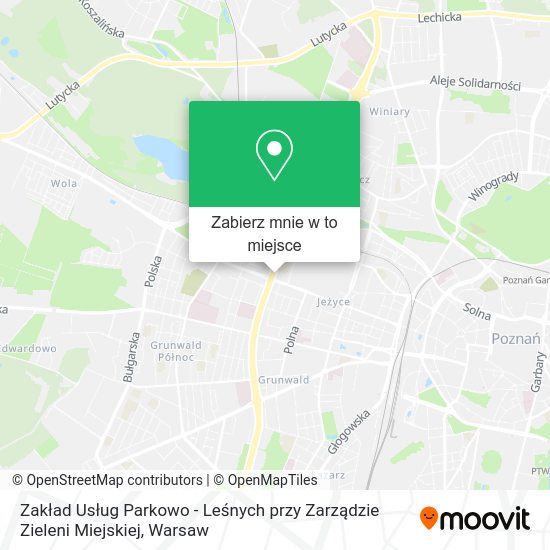 Mapa Zakład Usług Parkowo - Leśnych przy Zarządzie Zieleni Miejskiej