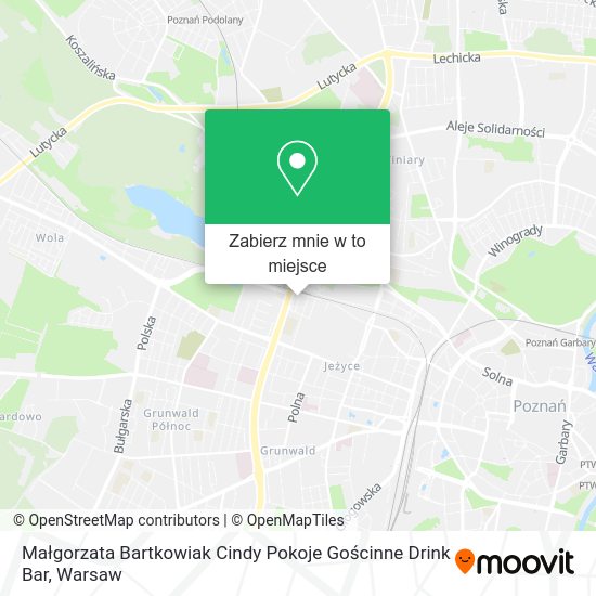 Mapa Małgorzata Bartkowiak Cindy Pokoje Gościnne Drink Bar