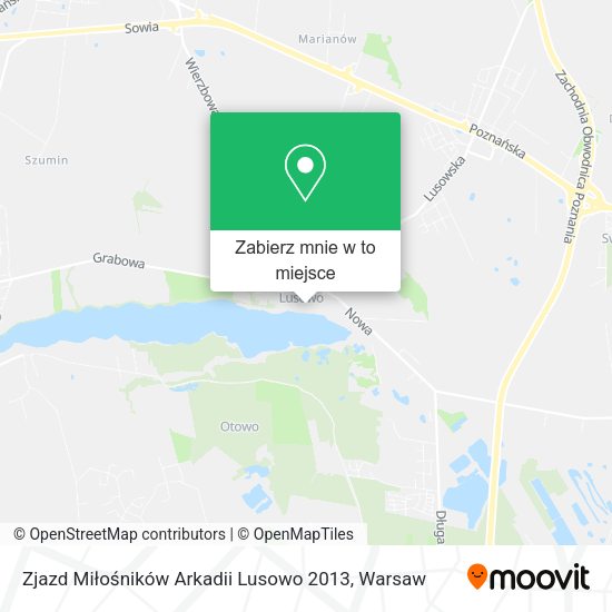 Mapa Zjazd Miłośników Arkadii Lusowo 2013