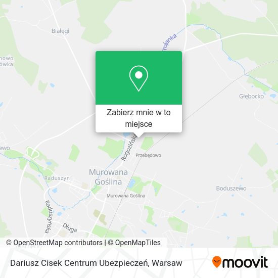 Mapa Dariusz Cisek Centrum Ubezpieczeń