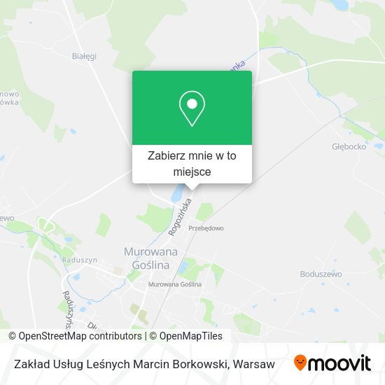 Mapa Zakład Usług Leśnych Marcin Borkowski