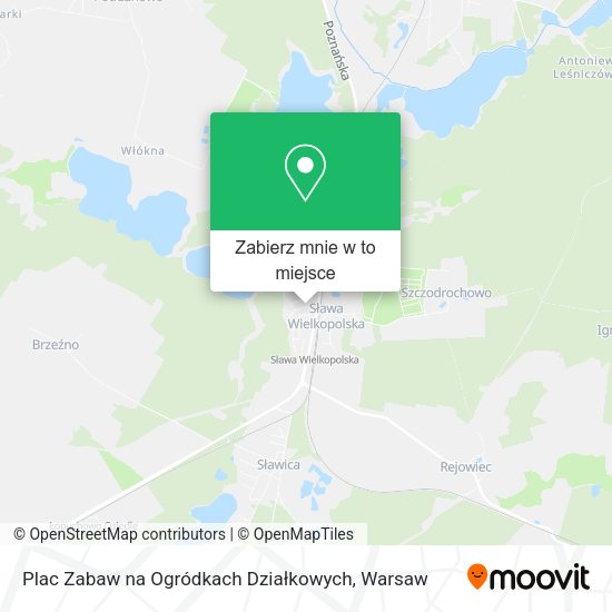 Mapa Plac Zabaw na Ogródkach Działkowych