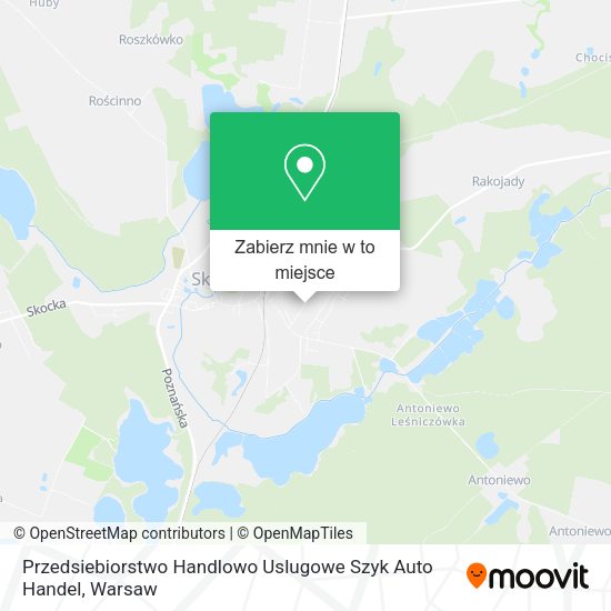 Mapa Przedsiebiorstwo Handlowo Uslugowe Szyk Auto Handel