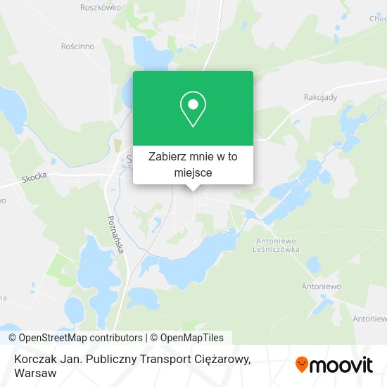 Mapa Korczak Jan. Publiczny Transport Ciężarowy