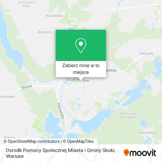 Mapa Osrodk Pomocy Spolecznej Miasta i Gminy Skoki