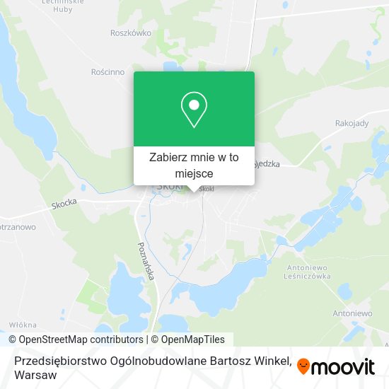 Mapa Przedsiębiorstwo Ogólnobudowlane Bartosz Winkel