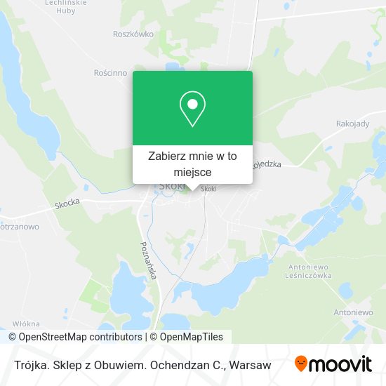 Mapa Trójka. Sklep z Obuwiem. Ochendzan C.