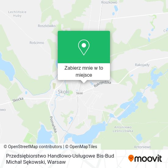 Mapa Przedsiębiorstwo Handlowo-Usługowe Bis-Bud Michał Sękowski