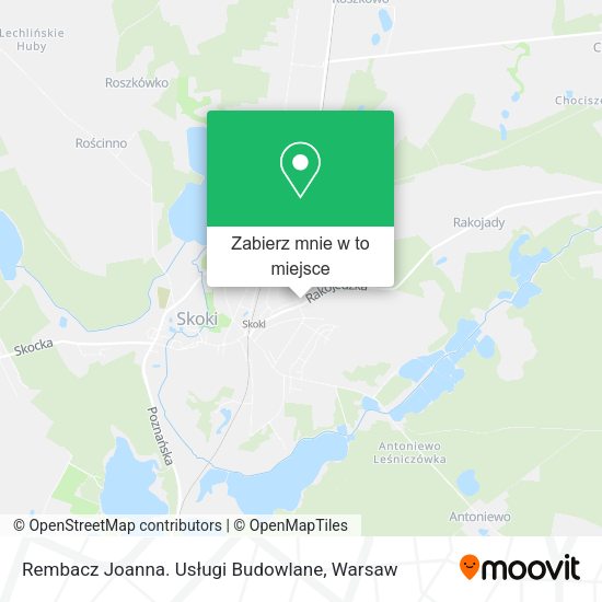 Mapa Rembacz Joanna. Usługi Budowlane