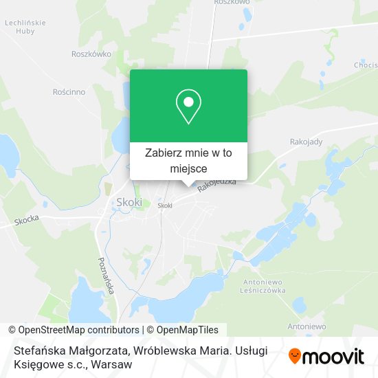 Mapa Stefańska Małgorzata, Wróblewska Maria. Usługi Księgowe s.c.