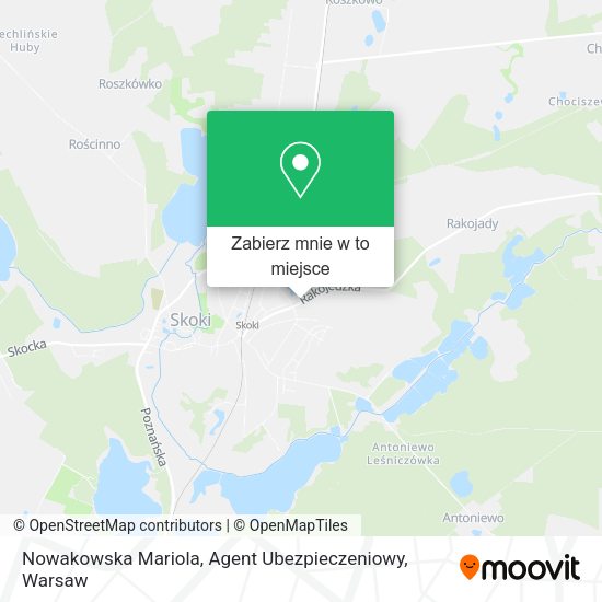 Mapa Nowakowska Mariola, Agent Ubezpieczeniowy