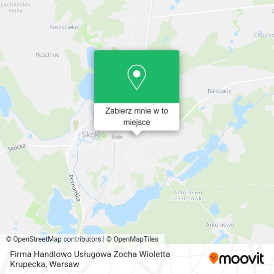 Mapa Firma Handlowo Usługowa Zocha Wioletta Krupecka