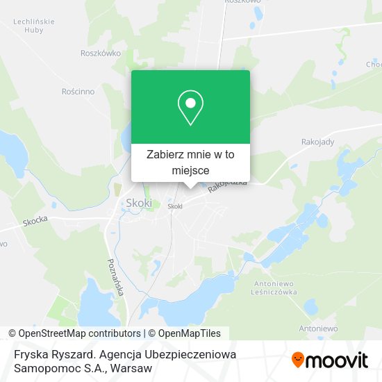 Mapa Fryska Ryszard. Agencja Ubezpieczeniowa Samopomoc S.A.