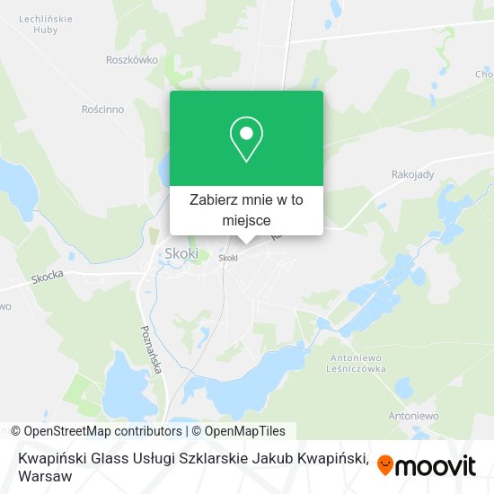 Mapa Kwapiński Glass Usługi Szklarskie Jakub Kwapiński