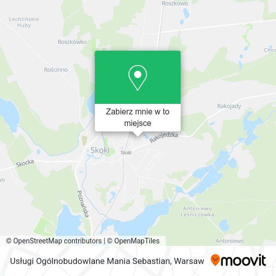 Mapa Usługi Ogólnobudowlane Mania Sebastian