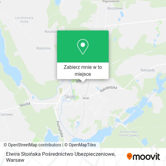 Mapa Elwira Stoińska Pośrednictwo Ubezpieczeniowe