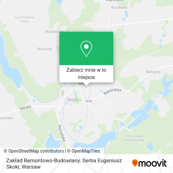 Mapa Zakład Remontowo-Budowlany. Serba Eugeniusz Skoki