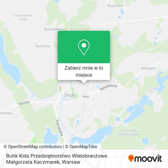 Mapa Butik Kids Przedsiębiorstwo Wielobranżowe Małgorzata Kaczmarek