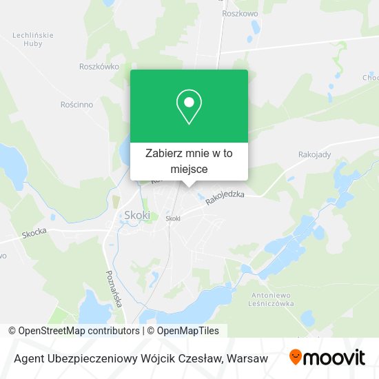 Mapa Agent Ubezpieczeniowy Wójcik Czesław