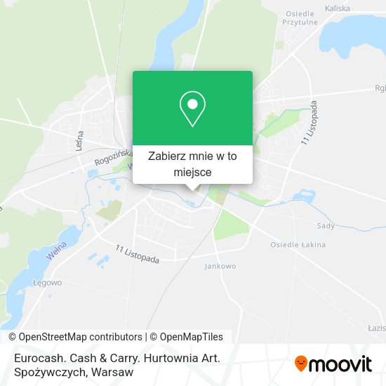 Mapa Eurocash. Cash & Carry. Hurtownia Art. Spożywczych