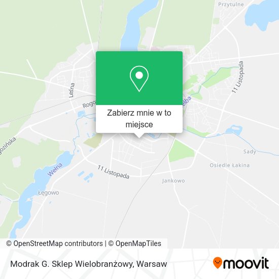 Mapa Modrak G. Sklep Wielobranżowy