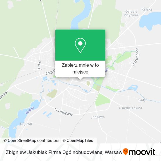 Mapa Zbigniew Jakubiak Firma Ogólnobudowlana