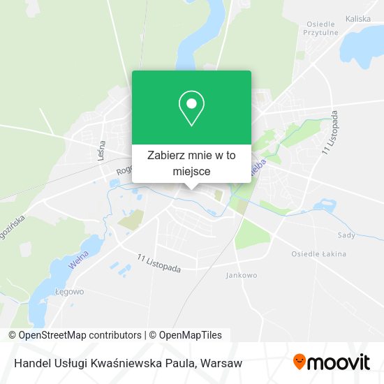 Mapa Handel Usługi Kwaśniewska Paula