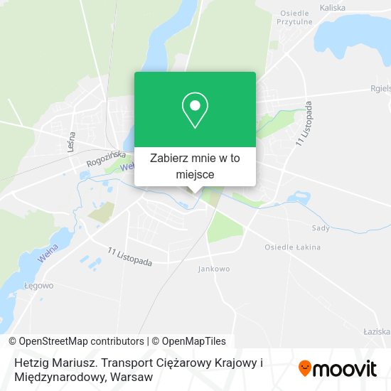 Mapa Hetzig Mariusz. Transport Ciężarowy Krajowy i Międzynarodowy