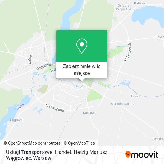 Mapa Usługi Transportowe. Handel. Hetzig Mariusz Wągrowiec