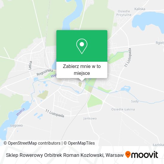 Mapa Sklep Rowerowy Orbitrek Roman Kozlowski