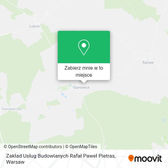 Mapa Zakład Usług Budowlanych Rafał Paweł Pietras