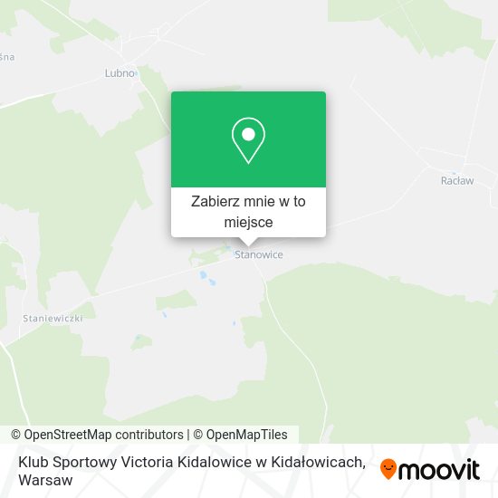 Mapa Klub Sportowy Victoria Kidalowice w Kidałowicach