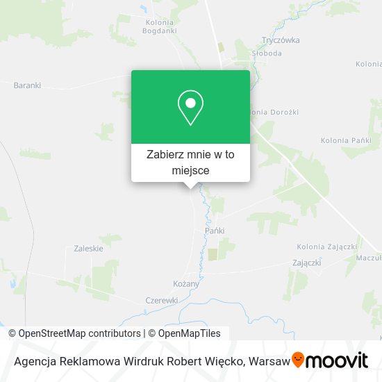 Mapa Agencja Reklamowa Wirdruk Robert Więcko