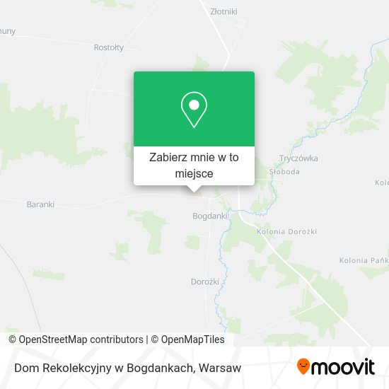 Mapa Dom Rekolekcyjny w Bogdankach