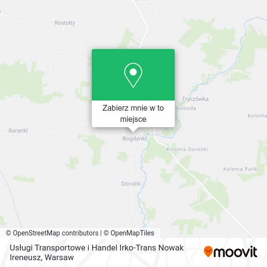 Mapa Usługi Transportowe i Handel Irko-Trans Nowak Ireneusz