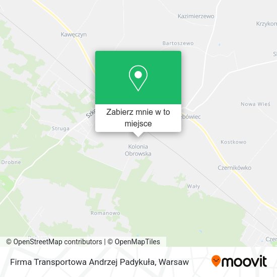 Mapa Firma Transportowa Andrzej Padykuła