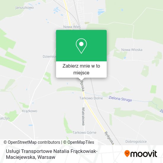 Mapa Usługi Transportowe Natalia Frąckowiak-Maciejewska